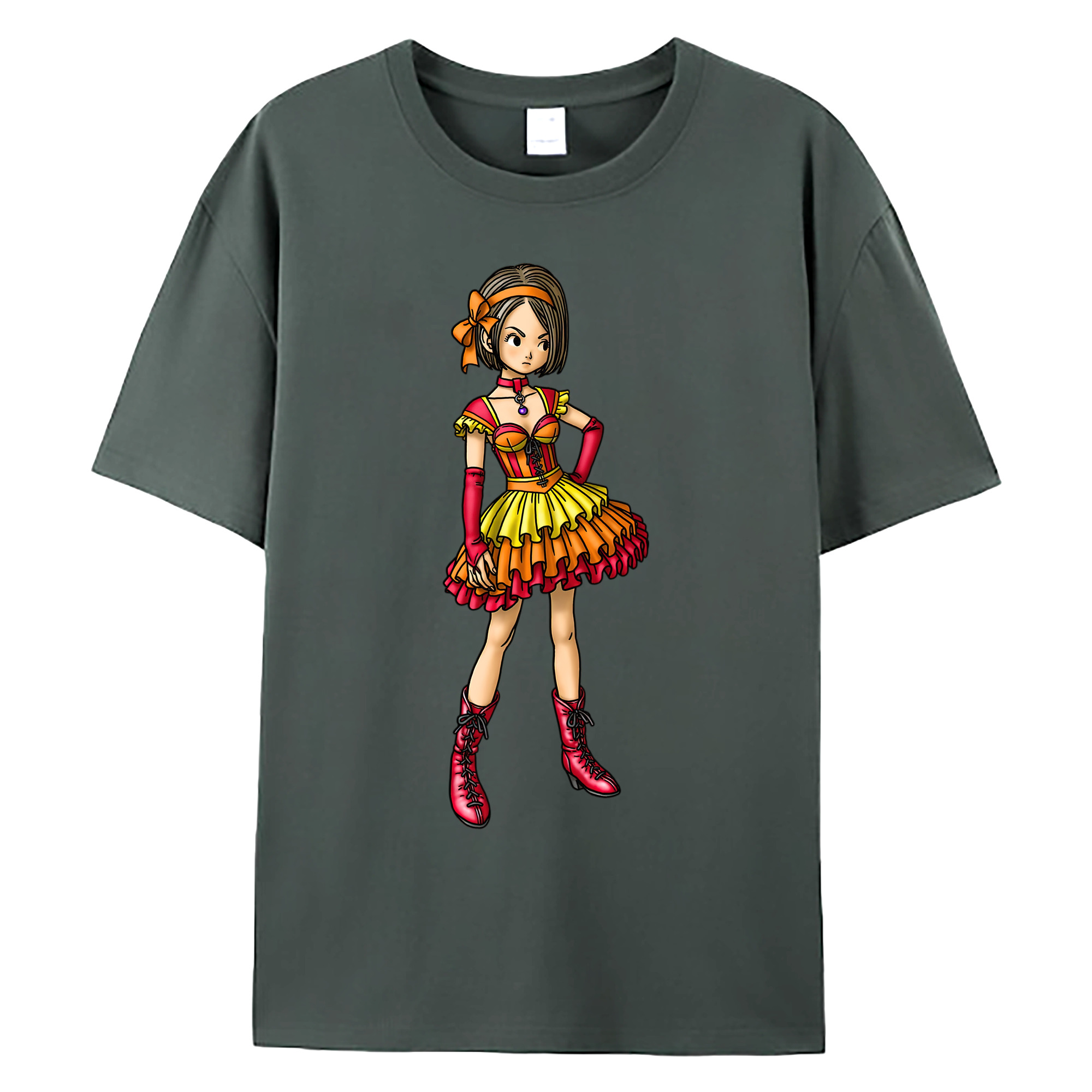 （画像用） ドラゴンクエスト Doragon Kuesuto Dragon Quest 綿100％ メンズ半袖Tシャツ｜肌触りやわらか＆通気性